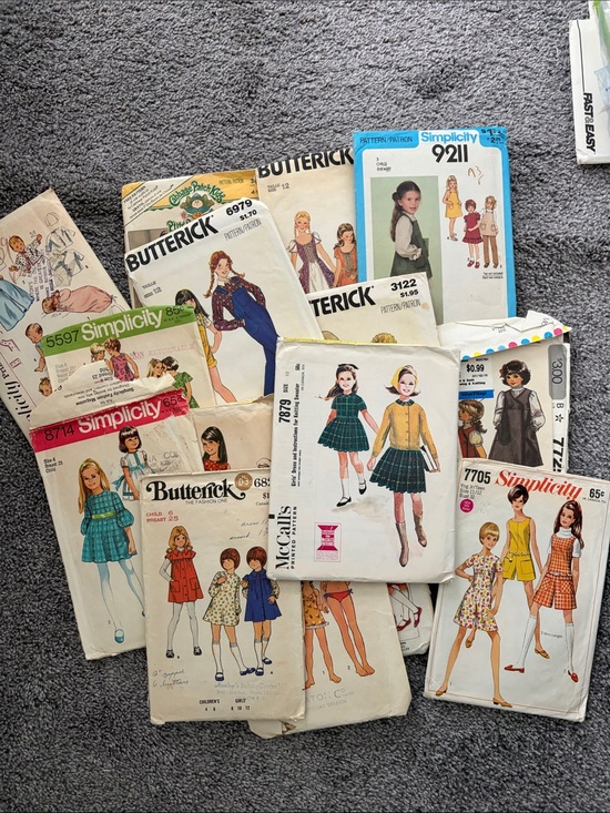 Other - Vintage Girls' Sewing Pattern Lot - Mixed Butterick Simplicity McCall's